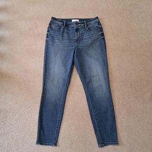 LOFT Ann Taylor Jeans Womens 29 Blue Curvy High Waist Skinny Ankle Sise 8